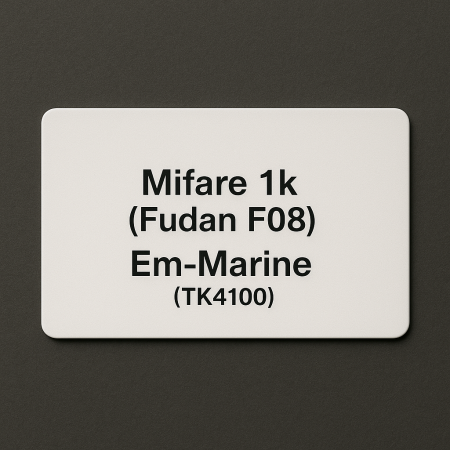 Безконтактна картка Em-marinе (ТК4100)+Mifare Classic 1K (Fudan F08)